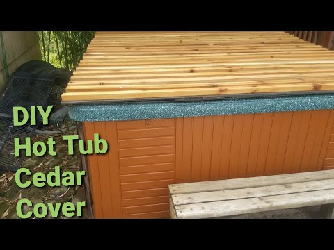 Build a Cheap DIY Cedar Hot Tub Cover that will Roll Up for Your Spa